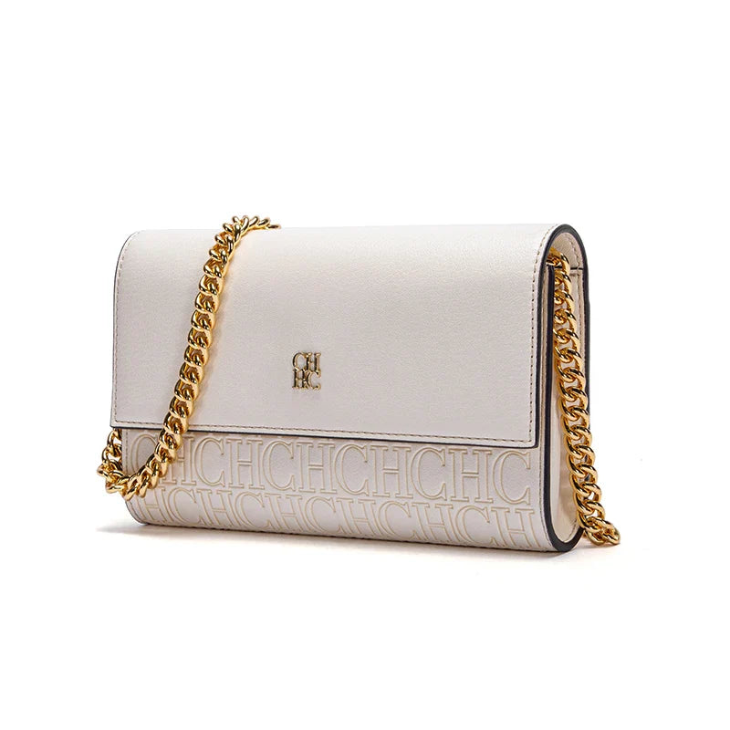 Classic Solid Color Exquisite Craftsmanship Light Luxury Design New 2024 Chain Bag Letter Element Women's Crossbody Bag