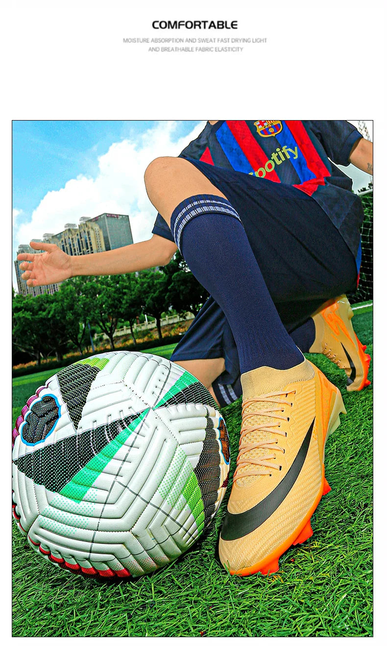 New Men's Soccer Shoes Cleats Sneakers Non-Slip Wholesale Football Boots Training FG Top Quality Drop Shipping Unisex Adult