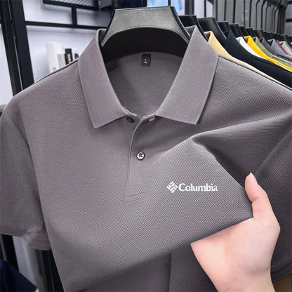 Cotton100% Men's Summer Luxury High Quality Short Sleeves Polo Shirt Letter Printing 25colors Brand T-Shirt Business Men's Wear