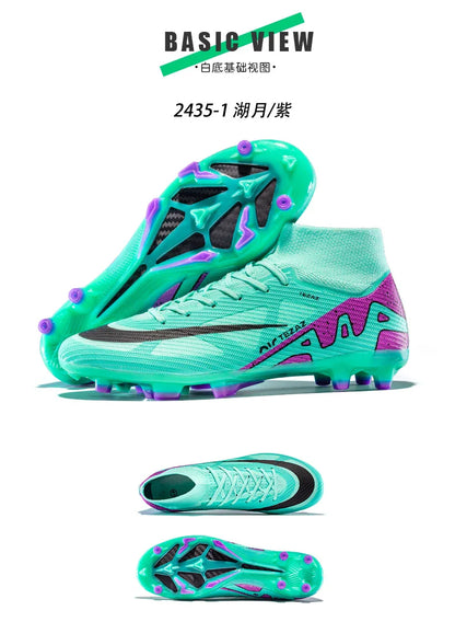TF/FG Lightweight Ankle Football Boots Men's Football Shoes Outdoor Anti slip Grass Professional Training Tournament Sports Shoe