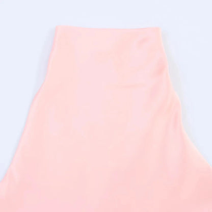 Sexy Chic Butter Yellow Satin Tops Women Halter Backless Beach Holiday Party Top Fashion 2025 New Year Evening Satin Top