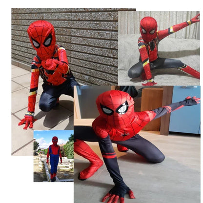 SpiderMan Jumpsuits Costume PS4 Collection Set Captain America  Halloween Christmas Party Birthday Gift Spiderman Superhero
