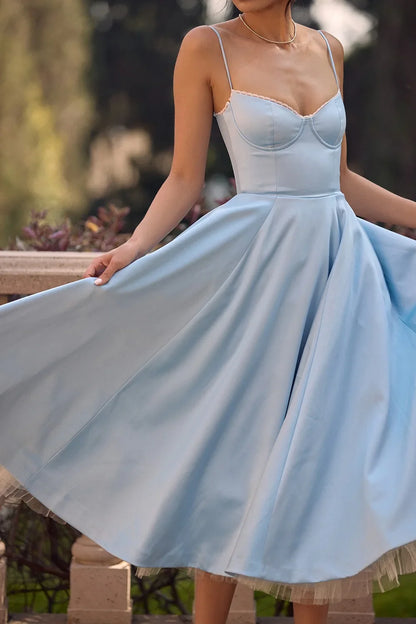 Summer Long Evening Dress Elegant 2025 New Arrivals Spaghetti Strap Corset Bustier Dress Satin Prom Dress Women