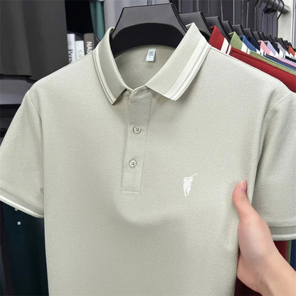 100% cotton luxury brand short sleeve polo shirt men new classic pony embroidery summer T-shirt high-end fashion casual Paul top