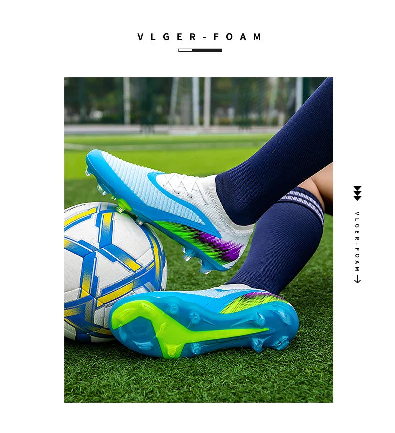 New Men Football Boots Training Ultralight Outdoor Drop Shipping Soccer Shoes Cleats Shoes Soccer Long Spikes FG Non-Slip