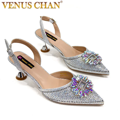 Sandálias Femininas Nigerianas de Alta Qualidade Estilo Italiano Sandálias Africanas Femininas Marca de Grife Sapatos de Luxo Sapatos Femininos 2025