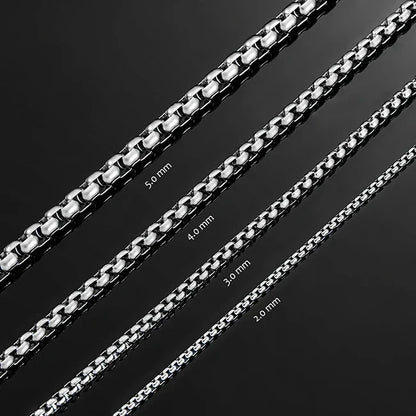 Thickness 2mm/3mm/4mm/5mm/6mm Stainless Steel Link Classic Curb Necklace Chain for Men Women Jewelry 14 to 40 Inches