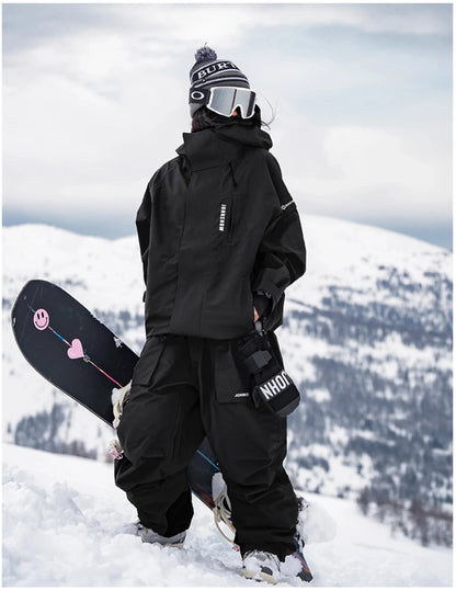 John Snow Winter Ski Suits Men And Women Outdoor Waterproof Breathable Warm Snowboarding Suit Sets Skiing Jacket And Pant