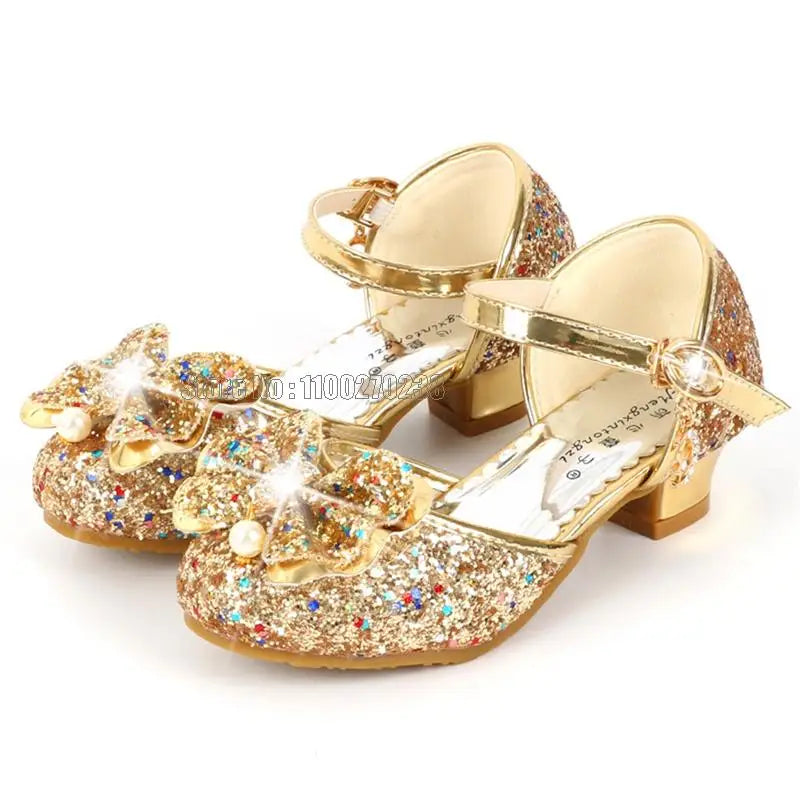 Flower Children Sandals Summer Beach Princess Girl Kids Glitter Wedding Party Infant Shoes