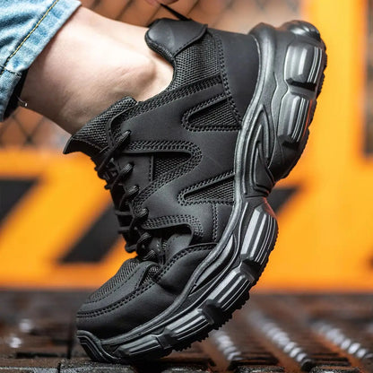 New Women Safety Shoes Anti-smash Anti-puncture Work Shoes Breathable Lightweight Work Sneakers Indestructible Women Shoes Boots