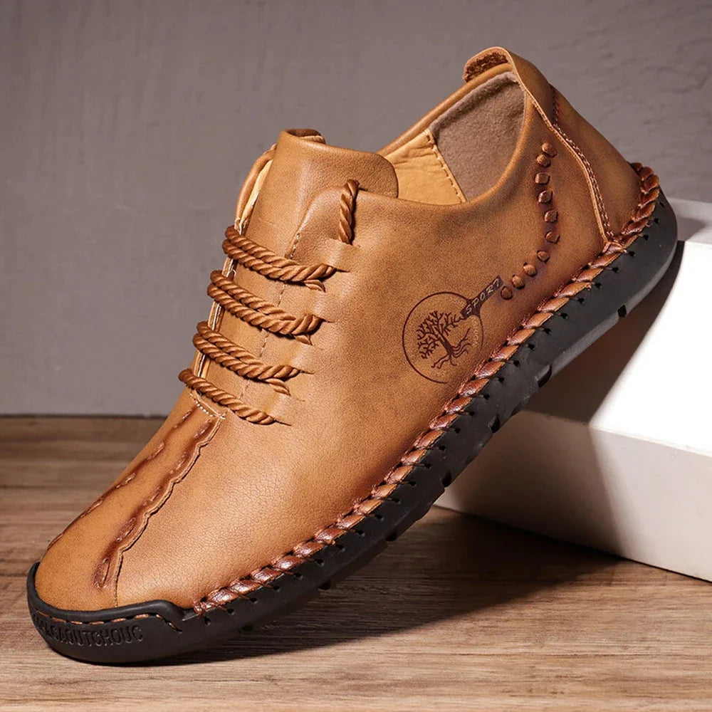 Handmade Leather Casual Men Shoes Design Sneakers Men Comfortable Leather Men Loafers Hot Sale Moccasins Driving Shoes Plus Size