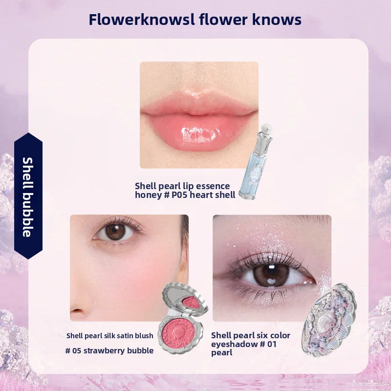 Gift Box Makeup Set Little Angel Full Box Lip Glaze Blusher Shell Jewelry Flower Know Birthday Gift Kit
