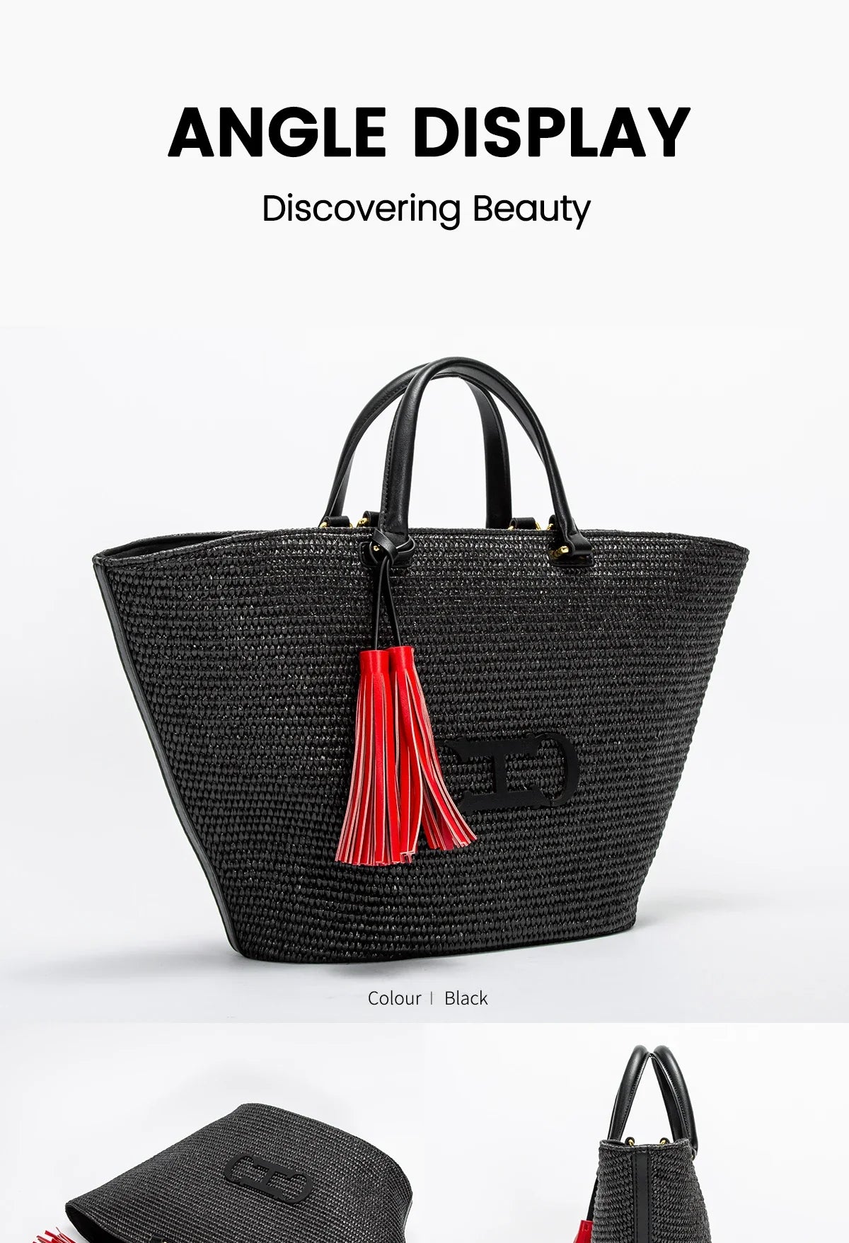 Women's Tote Bag 2024 New Vacation Beach Bag Beach Bag Handheld Shopping Bag