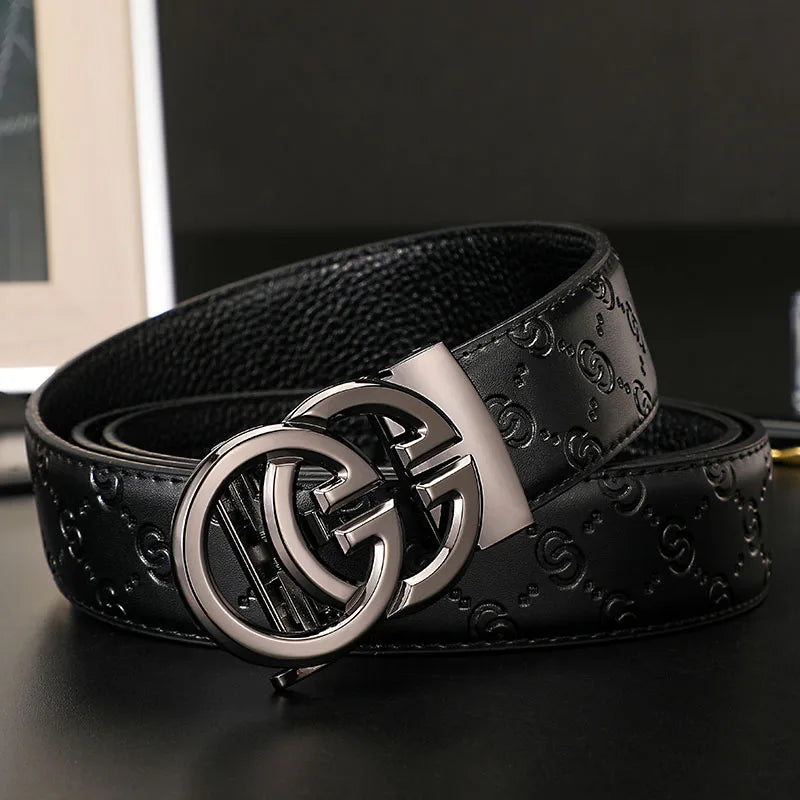 2025 New business Male Famous Style Metal Automatic Buckle Luxury Brand Women Belt Genuine Leather Belts for Men Strap jeans