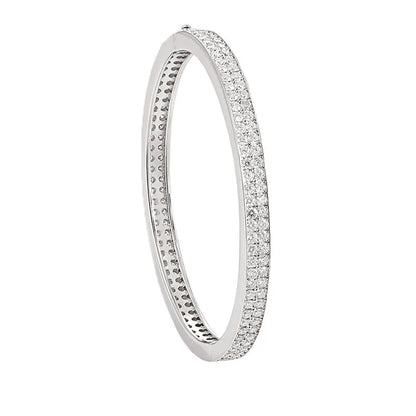 Real GRA Certified D Color 2mm 0.03CT Full Moissanite Bracelet Bangle for Women Party S925 Silver All Diamond Bracelets