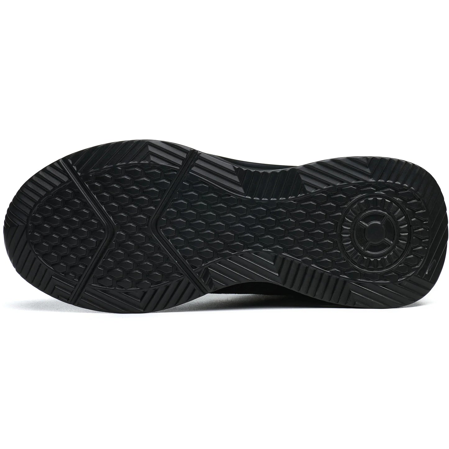 Men's Safety Shoes Anti-impact Lightweight Breathable Plastic Cap Toe Work Shoes Fashionable Button Design for Men