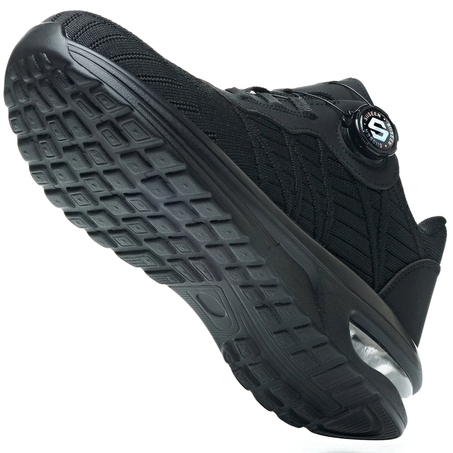 New Men's Rotary Buckle Safety Shoes Anti-Impact Anti-Piercing Lightweight Work Boots Fashion Sporty Design for Outdoor Pro