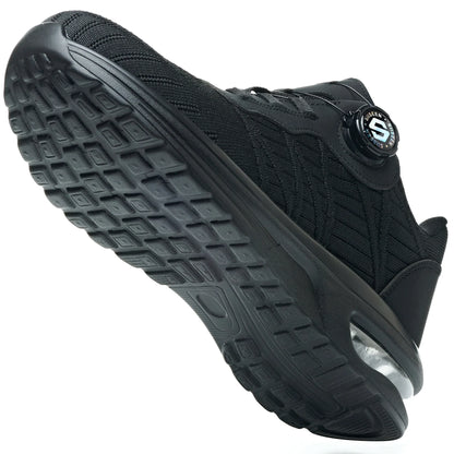 New Men's Rotary Buckle Safety Shoes Anti-Impact Anti-Piercing Lightweight Work Boots Fashion Sporty Design for Outdoor Pro