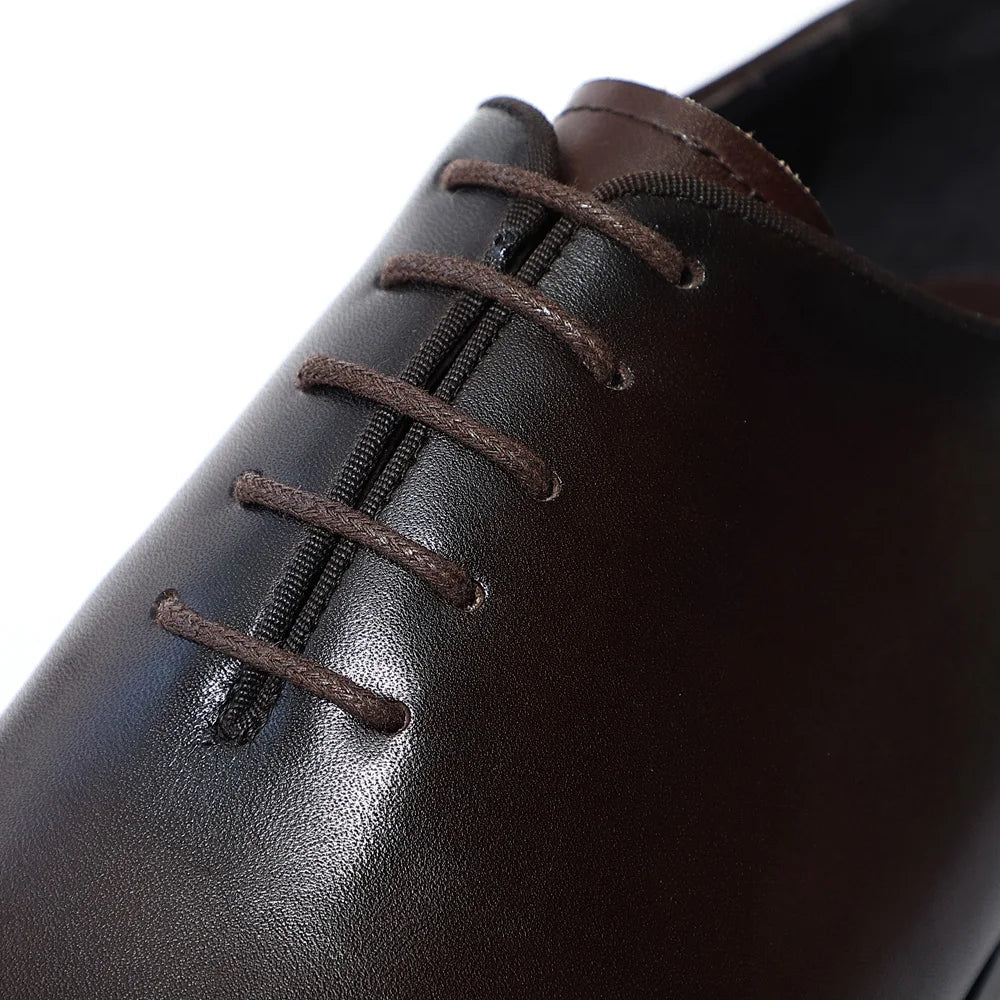 Classic Handmade Mens Dress Shoes Genuine Leather Whole Cut Round Toe Oxford Shoes Business Wedding Formal Suit Shoes Man