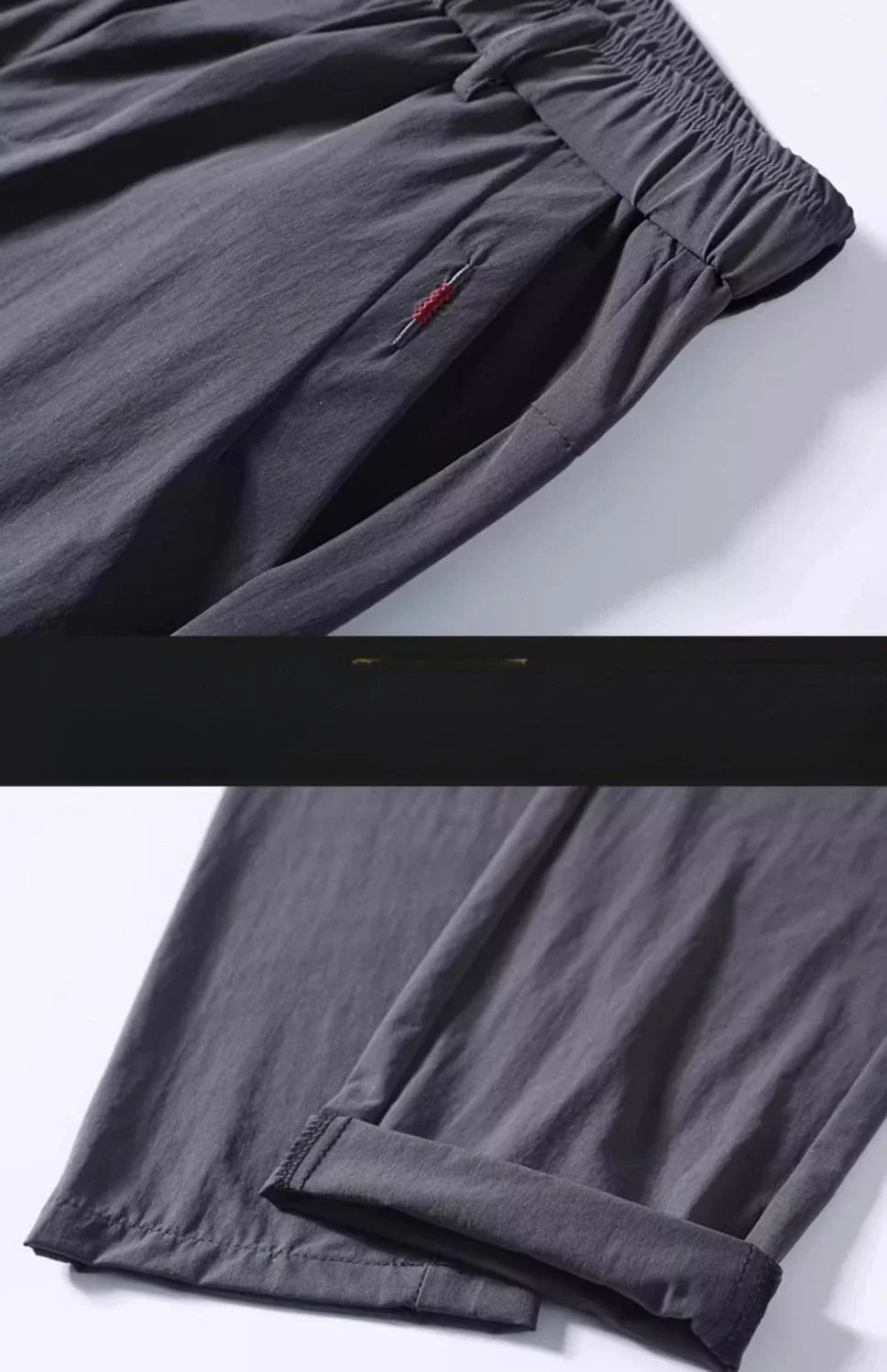Men Summer Thin Casual Pants Trendy Fashion Classic Solid Color Versatile Straight Trousers Breathable Daily Outdoor Streetwear