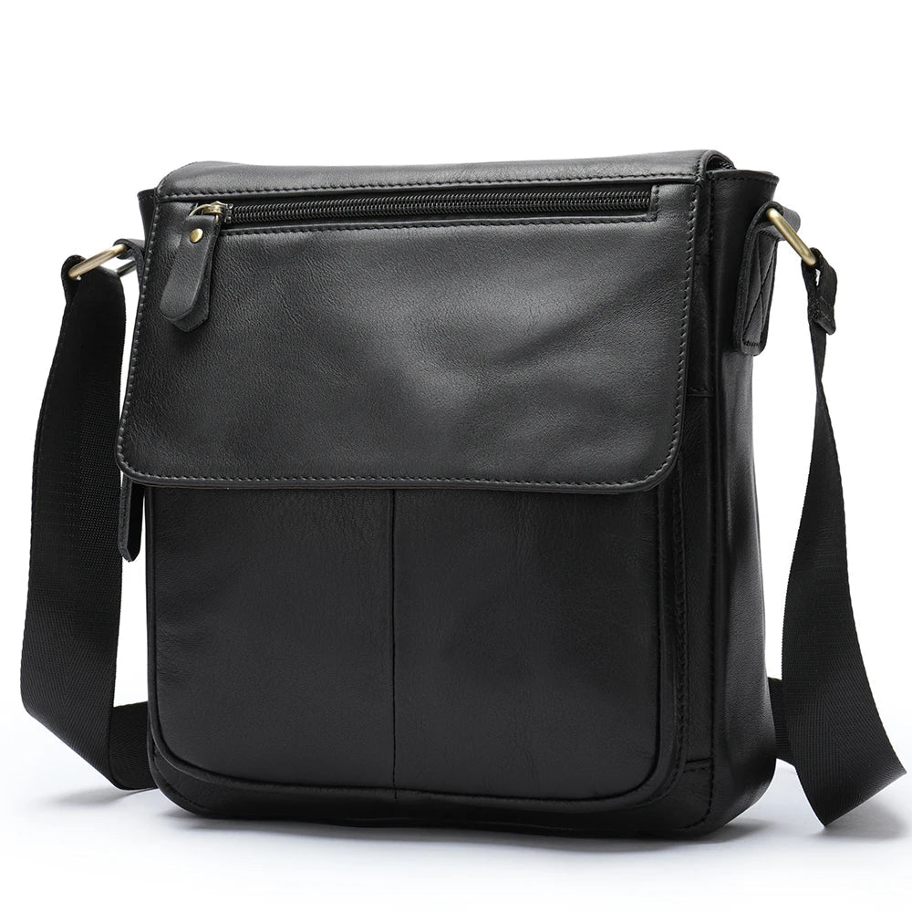 Men's Bags Genuine Leather Messenger Bag Crossbody Shoulder Bags For Male Casual Handbag Men Sling Pack For Work Business