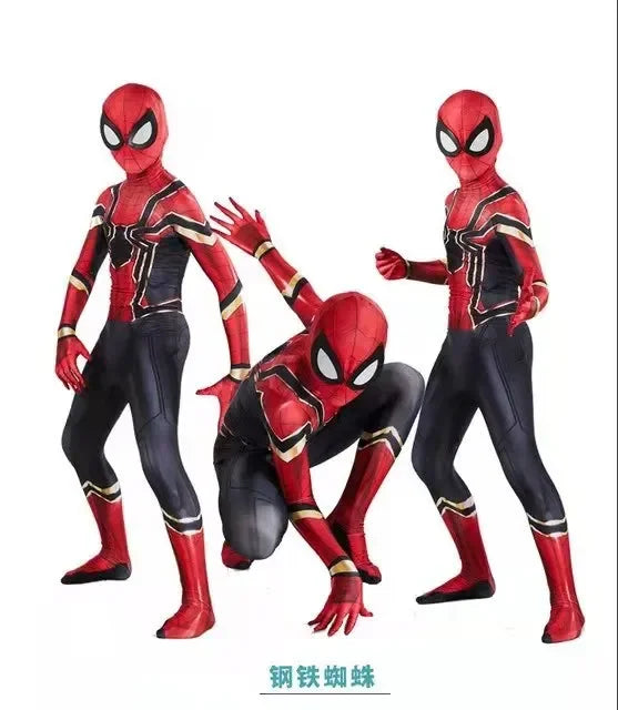 2026 High Quality Superhero Spidermans Costume Bodysuit For Kids Adult Spandex Zentai Halloween Party Cosplay Jumpsuit