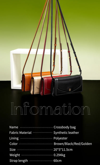 Women's Crossbody Bag Spring New Flip Small Square Bag Simple Women's Business Wallet Strap Detachable