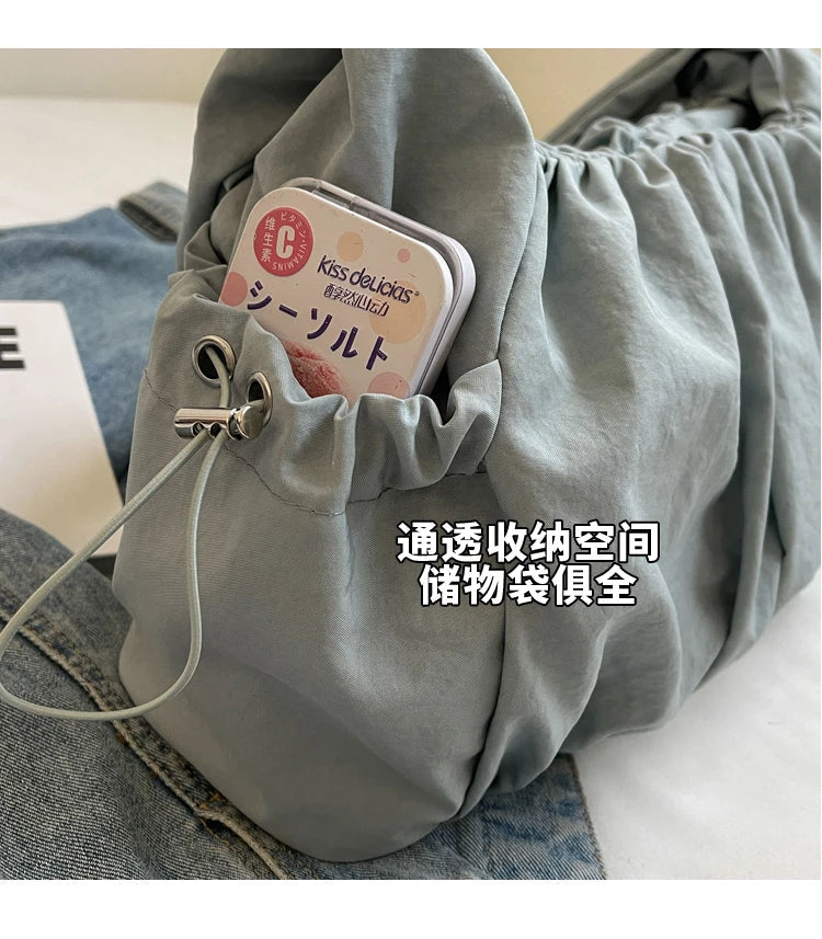 Hot Selling Fashion Nylon Pleated Women's Crossbody Bag 2026 New Casual Trend Versatile Large Capacity Tote Women's Shoulder Bag