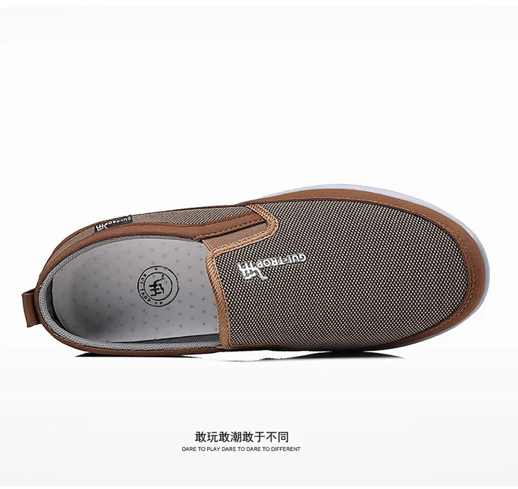 Loafers Men Sneakers Mesh Breathable Non-Slip Slip On Vulcanized Shoes Soft Sole Solid Color Comfortable Water Shoes