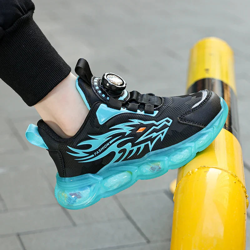 Fashion Children's Leather Casual Shoes For Boy Sneakers Breathable Kids School Walking Non-slip Sport Running Shoes Outdoor