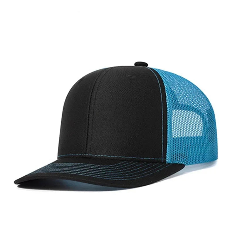 Custom embroidered logo hat Men's and women's mesh cap cotton baseball cap design DIY picture printing logo hat Summer sun hat