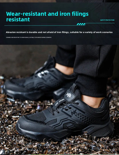 Labor Protection Shoes Are Lightweight Odor Resistant Breathable Smash Resistant Puncture Resistant Wear-resistant Safe for Work
