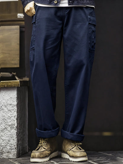 Vintage M51 multi-pocket tactical pants, men's pure cotton cargo pants, outdoor casual long pants for spring, autumn and winter