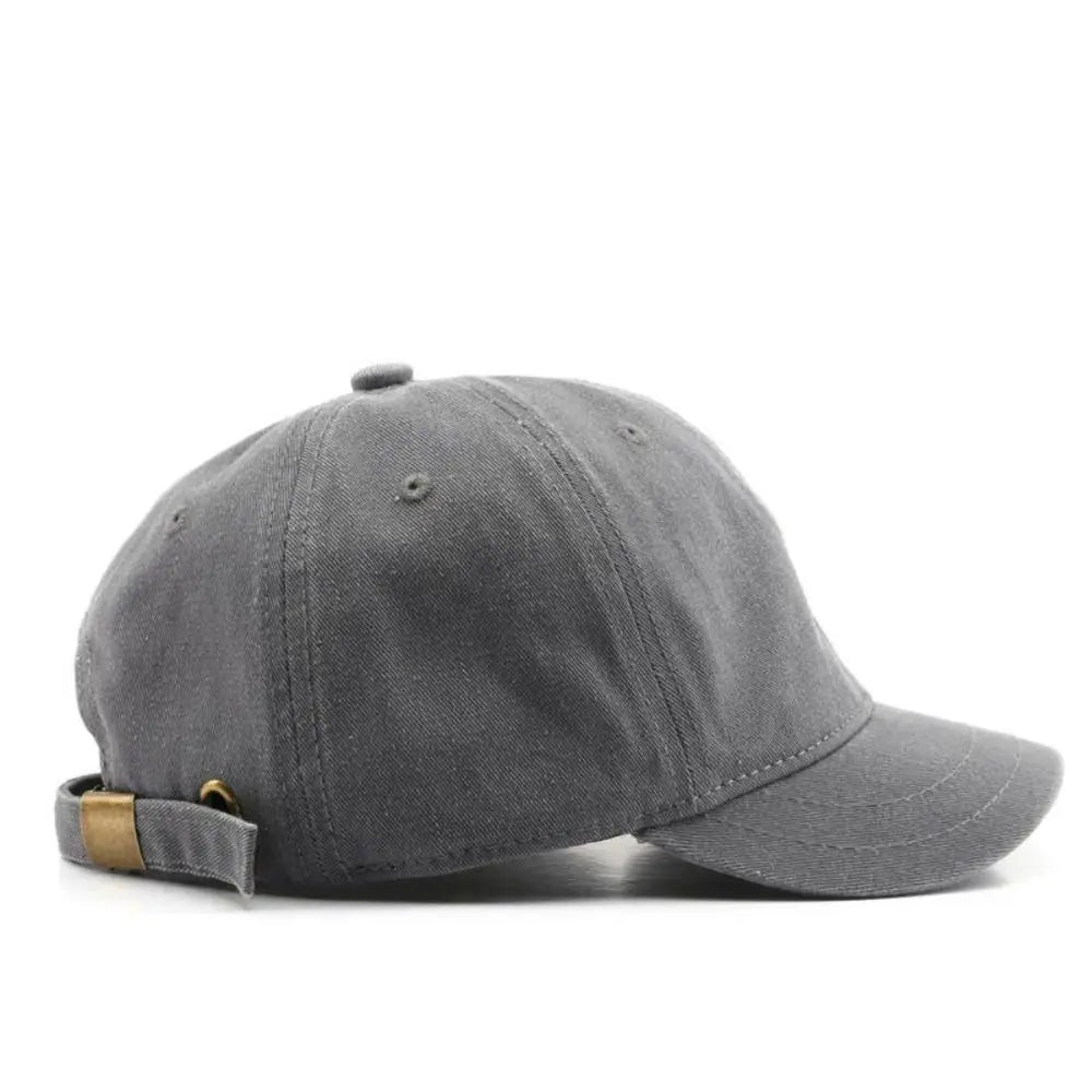Short brim Baseball Cap Fashion Adjustable Solid Color Peaked Cap Washed Cotton Bucket Panama Cap Summer
