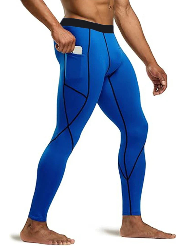 Men Running Leggings Quick Dry Gym Sport Tights Man Compression Fitness Pants Crossfit Training Basketball Tights Man Sportswear