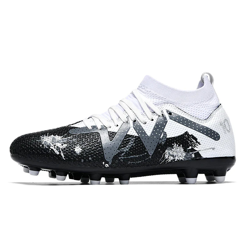 AG FG Athletic Soccer cleats PU Fabric Comfort Upper TPU Anti-slip Long Studs Sole Reliable Quality Adult Kids Training Shoes