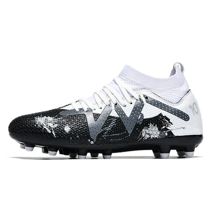 AG FG Athletic Soccer cleats PU Fabric Comfort Upper TPU Anti-slip Long Studs Sole Reliable Quality Adult Kids Training Shoes