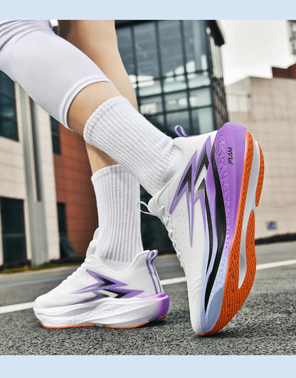 Running Shoes Speciality Marathon Men Sports Breathable Lightweight Carbon Board Women's Comfortable Athletic Nonskid Sneakers