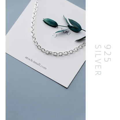 New Minimalism Chain Bracelet for Women Genuine 925 Sterling Silver Geometric Bracelet Korea Style Fine Jewelry Bijoux