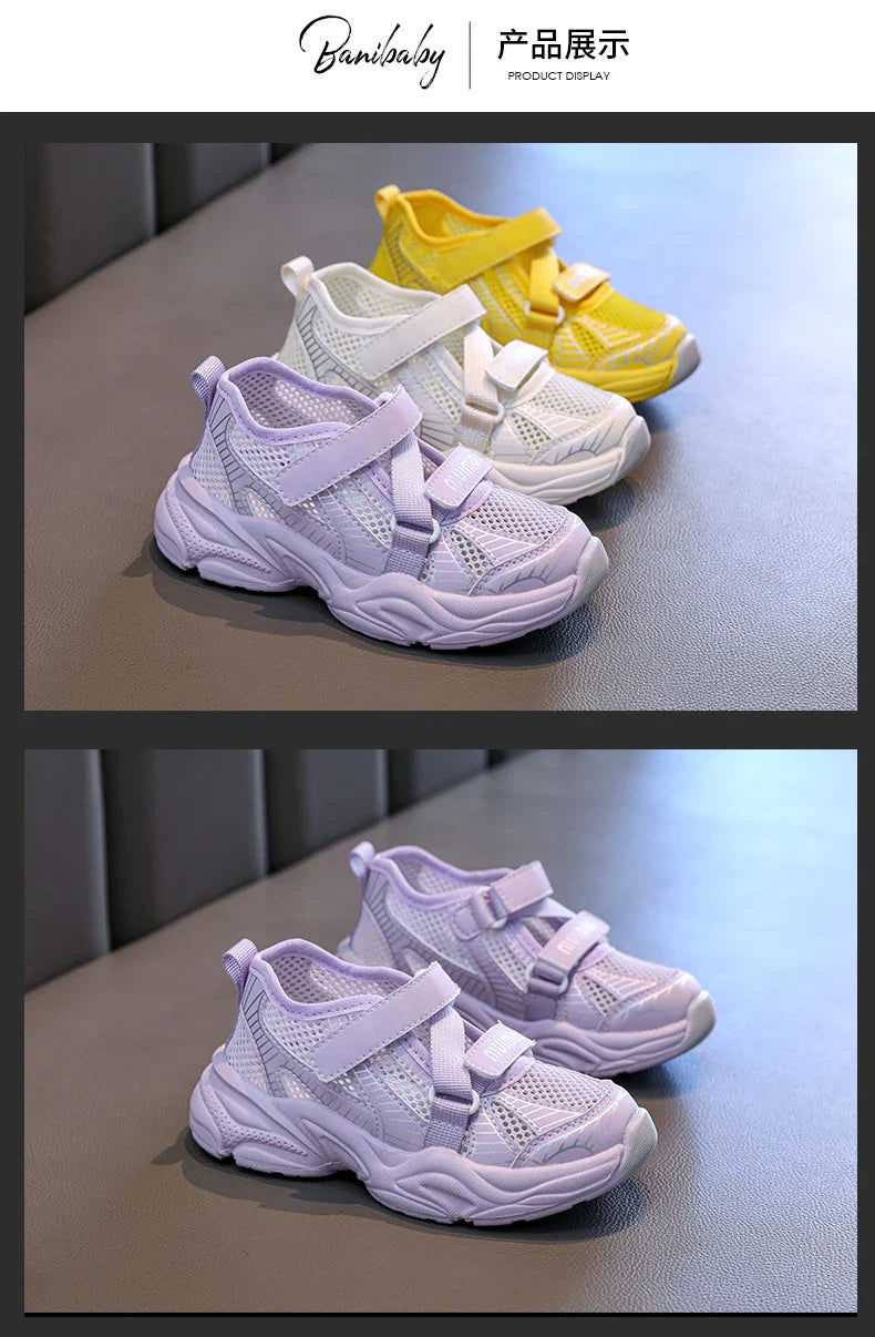 2025 Fashion Children's Sandals for Girls and Boys Soft Soles Anti slip Mesh Breathable Kids Sports Running Shoes