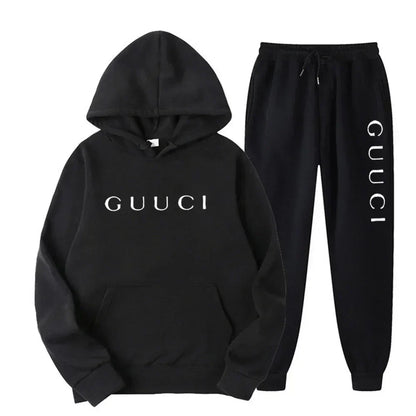 ashionable men's casual sports outfit - New style hooded sports shirt + sports pants set