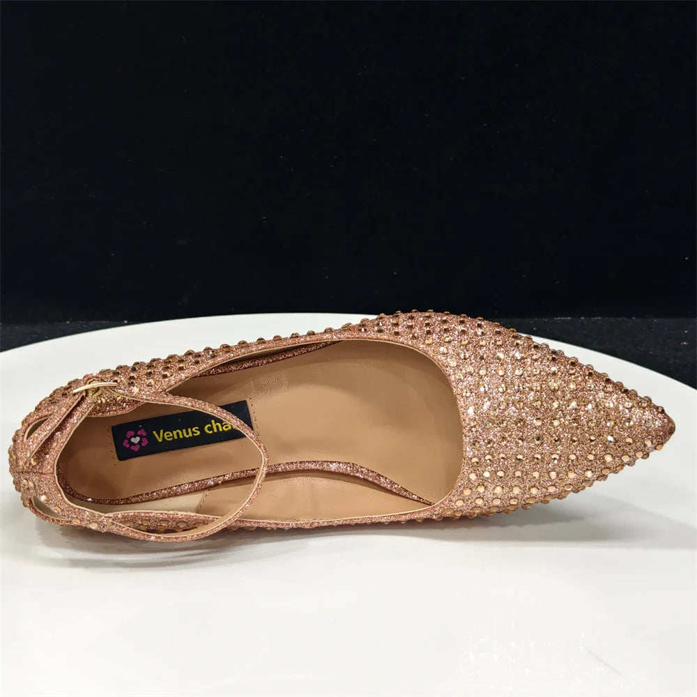 Women's Heels & Bag Set – Rhinestone-Embellished Designer Shoes Perfect for Weddings & Special Occasions