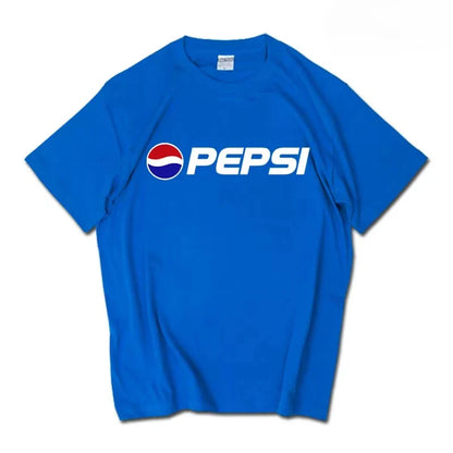 2026 Summer New Trendy Brand INS Pepsi Cola Joint T-shirt Sprite Coca-Cola Men's and Women's Loose Cotton Couple's Short Sleeves