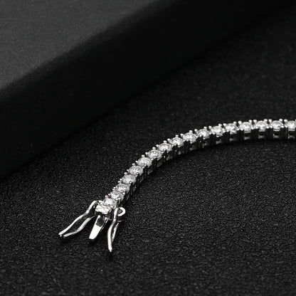 2mm D Color Moissanite Tennis Bracelets for Woman Man Sparkling Diamonds with GRA s925 Sterling Sliver Hip Hop Bracelet