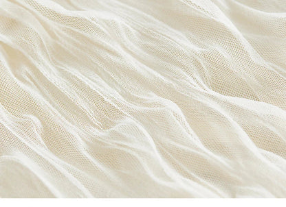 Sweet Style Mesh Skirt Women 2026 A-line Holiday Vacation High Waist Ruffles Long Skirt Woman Clothing W52Q80351