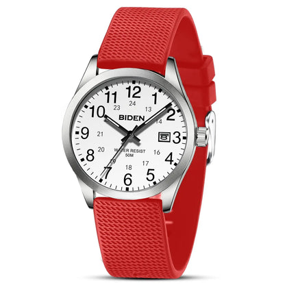 Men's Watch Simulated Quartz Sports Men's and Women's Watch 30 Waterproof Second Hand Luminous Easy to Read Dial