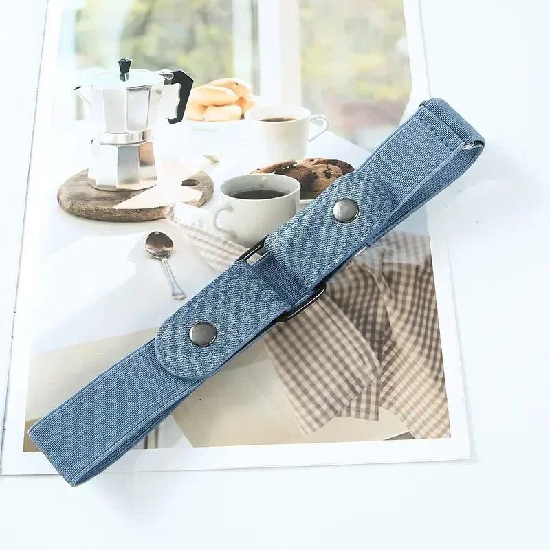 2024 Canvas Adjustable Elastic Waist Band Invisible Belt Buckle-Free Belts for Women Men Jean Pants Dress No Buckle Easy To Wear