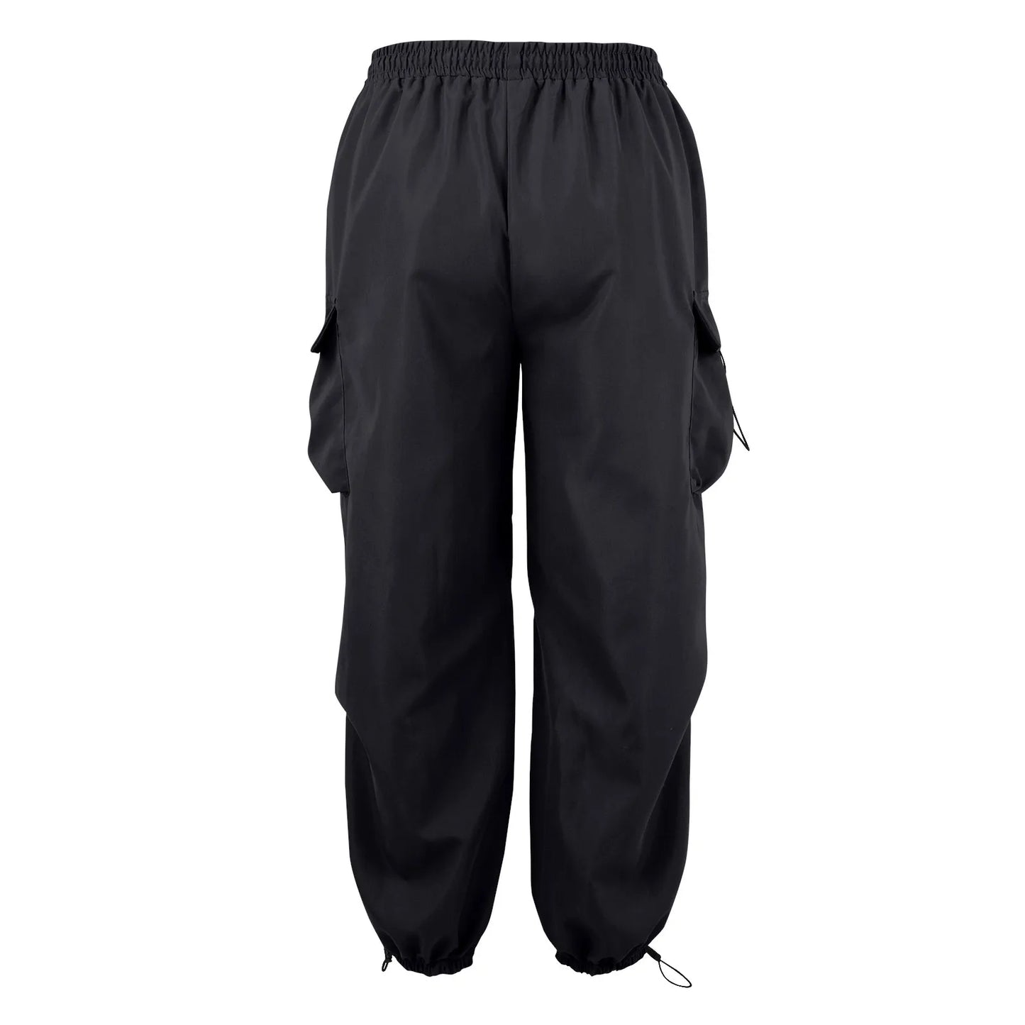 Cool Streetwear Versatile Quicky Drying Wide Leg Low Waist Drawstring Cargo Trousers Fashion Daily Casual Pockets Pants For Male