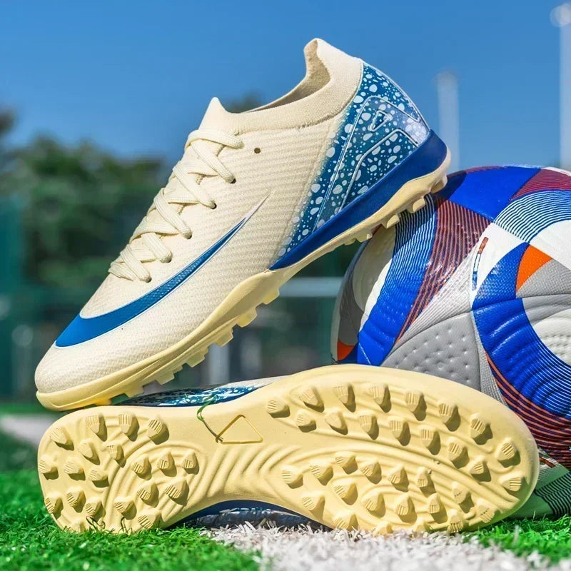 New Men Football Boots Professional Boys Soccer Shoes Ankle Sports Shoes Non-Slip TF/FG Match Sneakers Unisex Comfortable