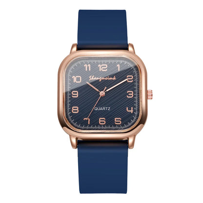 Fashion Square Women Watches Casual Silicone Strap Quartz Watch for Girls Clock Reloj Mujer